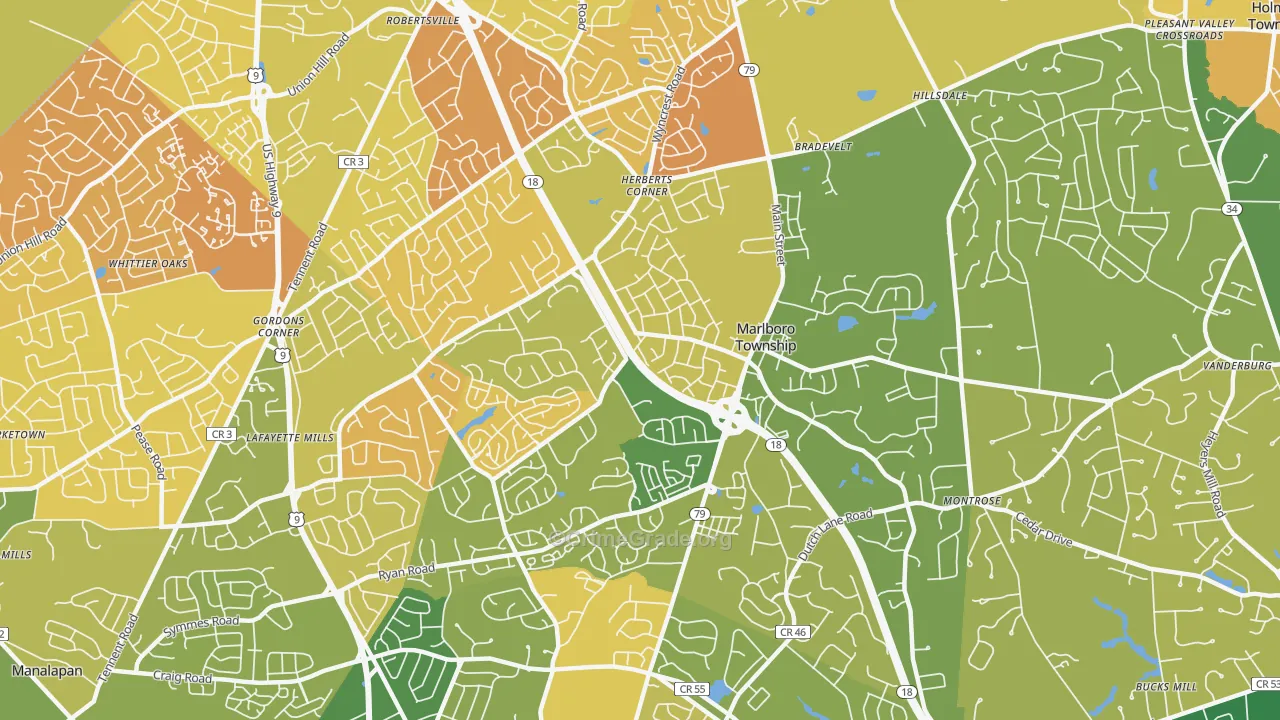 Marlboro, NJ Map of Murder Rates