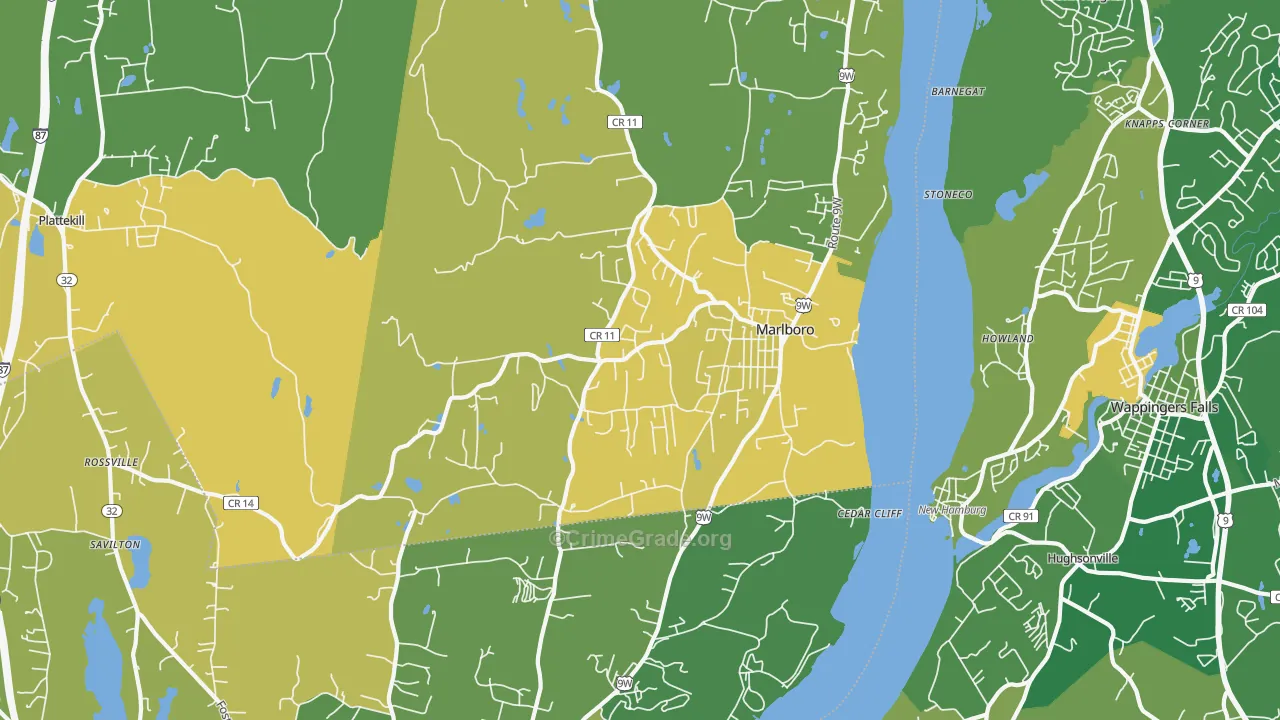 Marlboro, NY Map of Murder Rates