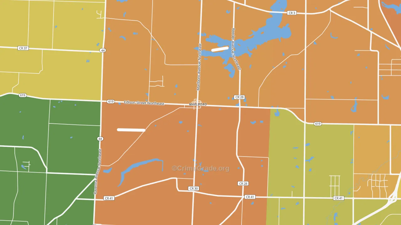 Marlboro, OH Map of Murder Rates