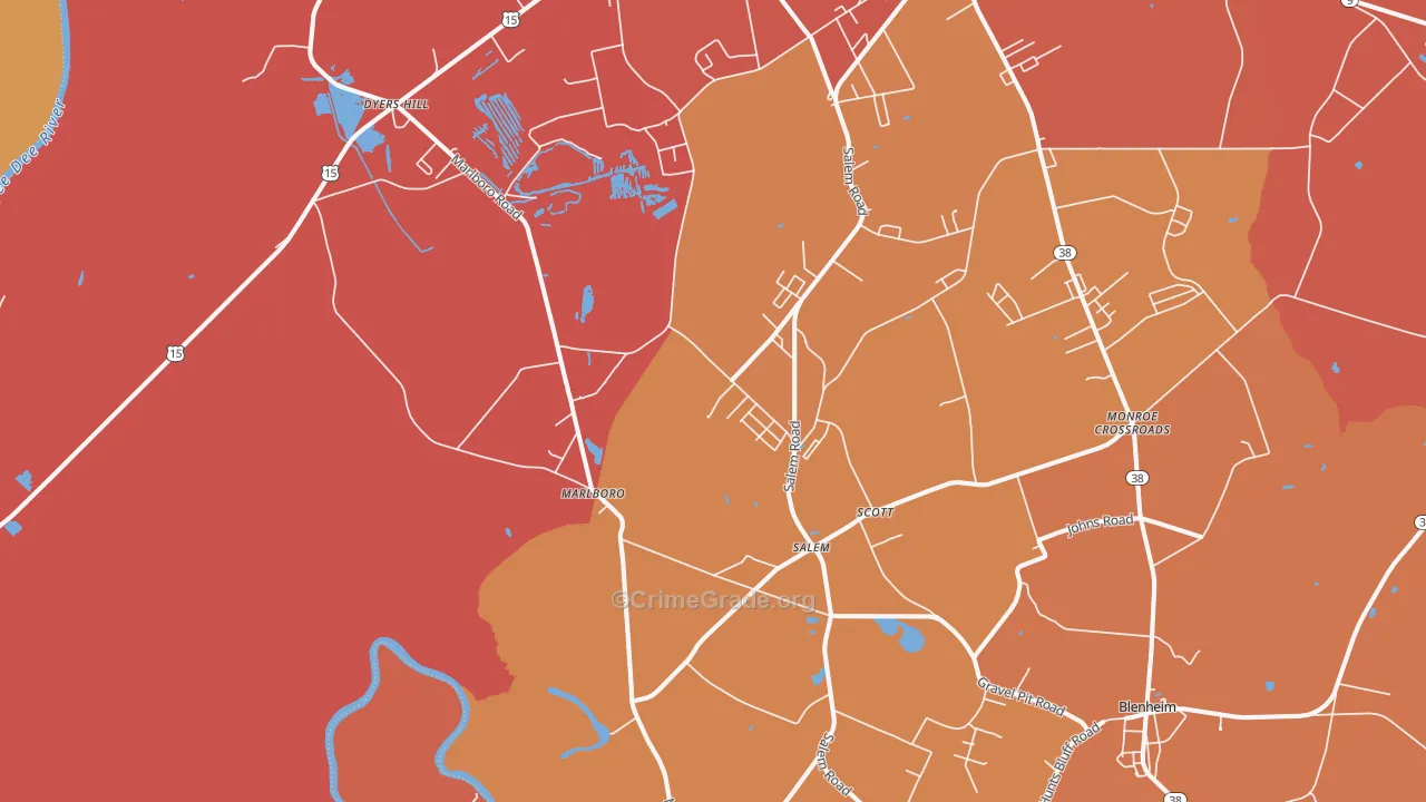 Marlboro, SC Map of Murder Rates