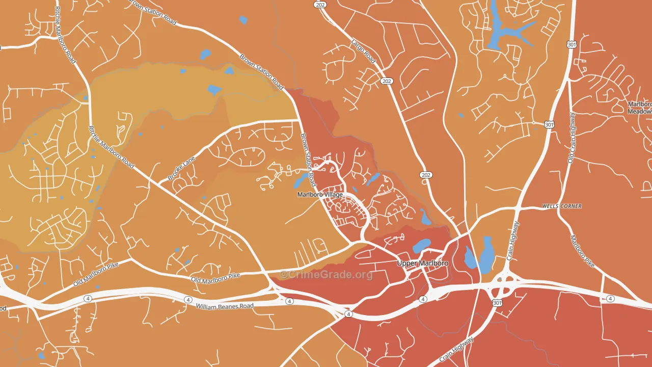 Marlboro Village, MD Map of Murder Rates