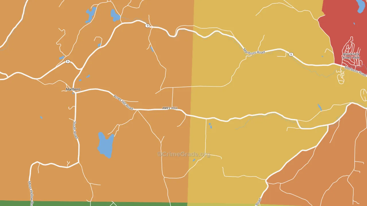 Marlboro, VT Map of Murder Rates