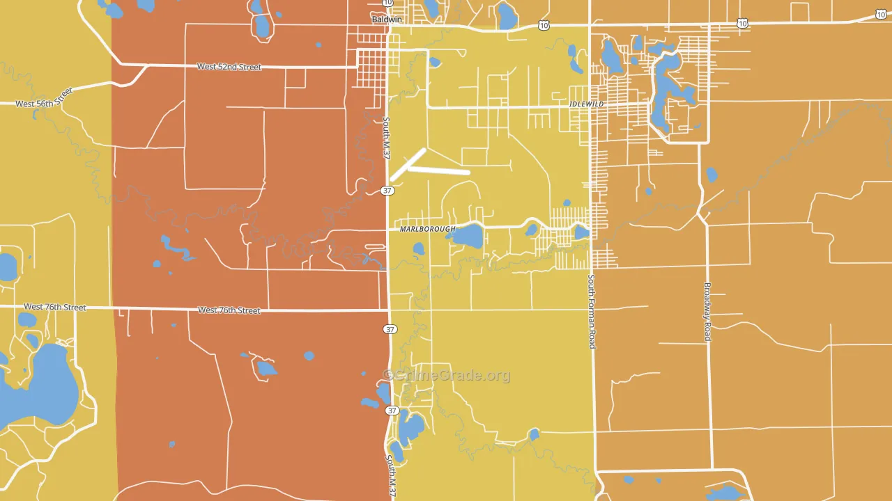 Marlborough, MI Map of Murder Rates