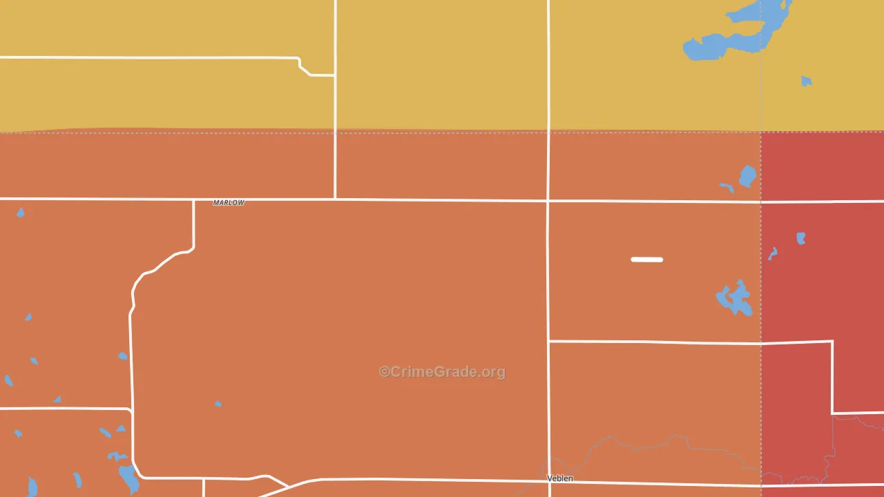 Marlow, SD Map of Murder Rates