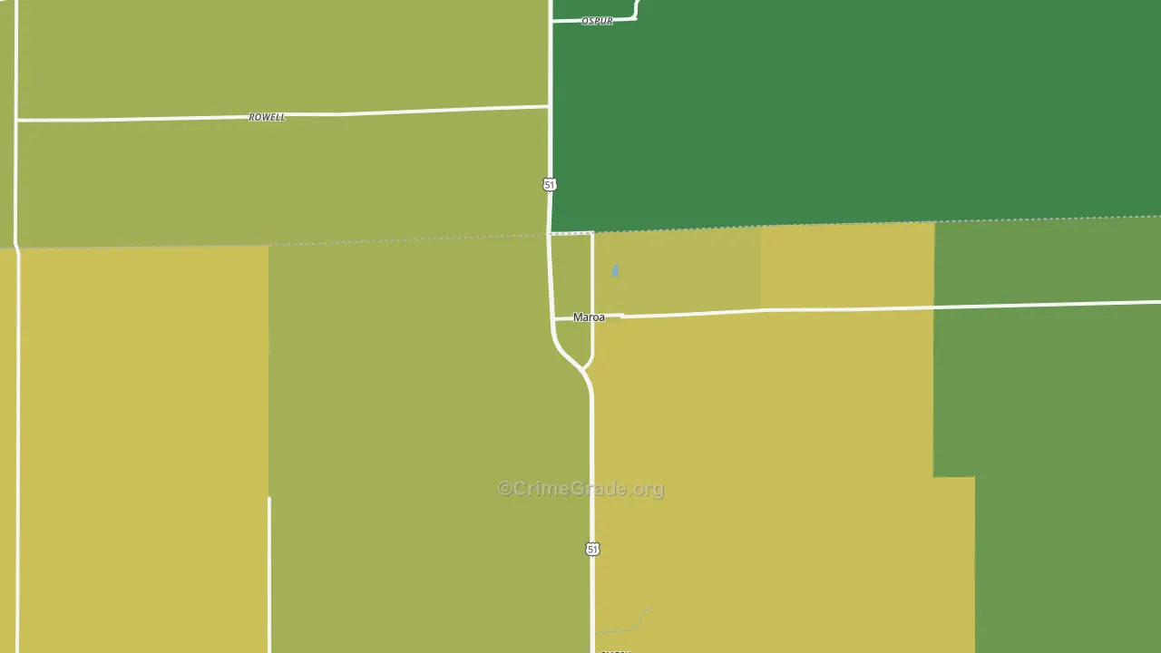 Maroa, IL Map of Murder Rates