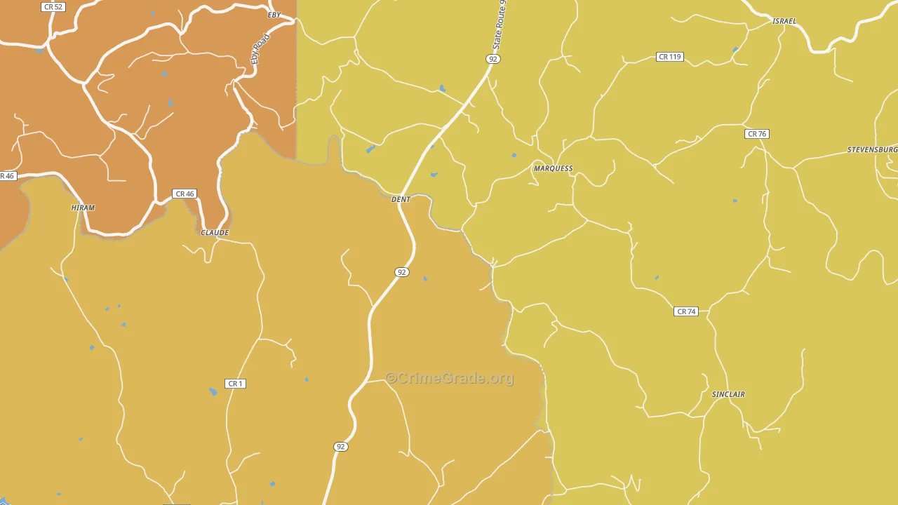 Marquess, WV Map of Murder Rates