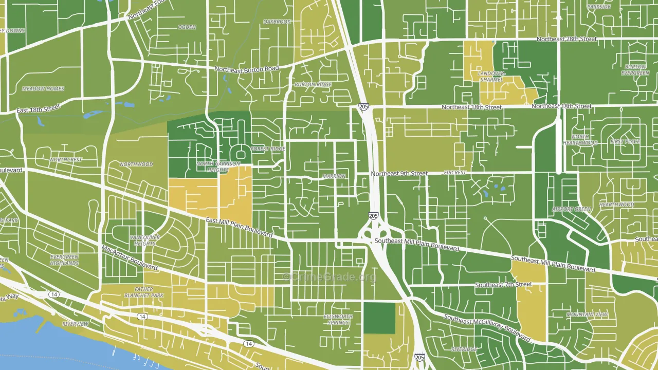 Marrion, Vancouver, WA Map of Murder Rates