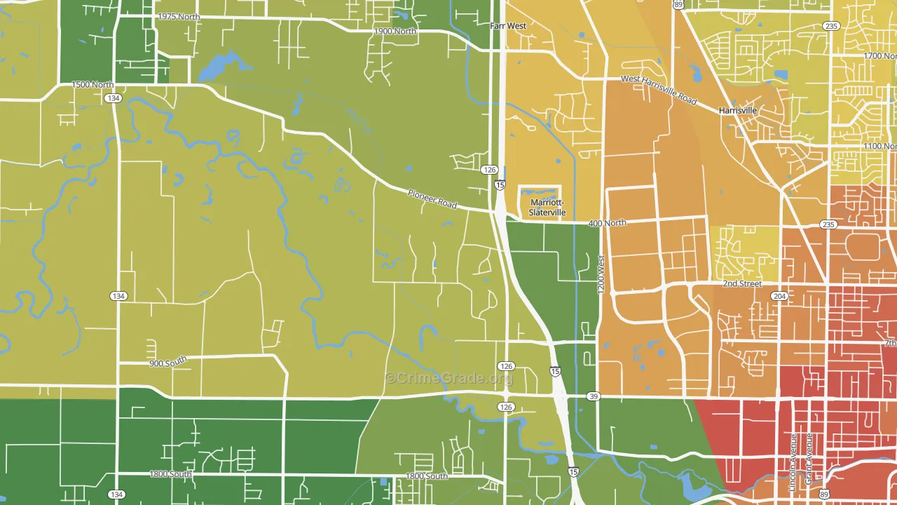 Marriott-Slaterville, UT Map of Murder Rates