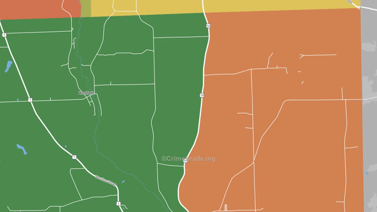 Mars Hill-Blaine, ME Map of Murder Rates