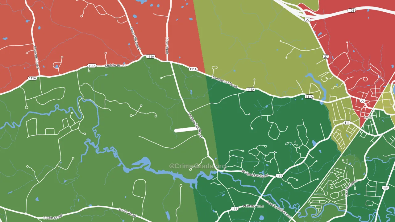 Marshall Corner, NH Map of Murder Rates