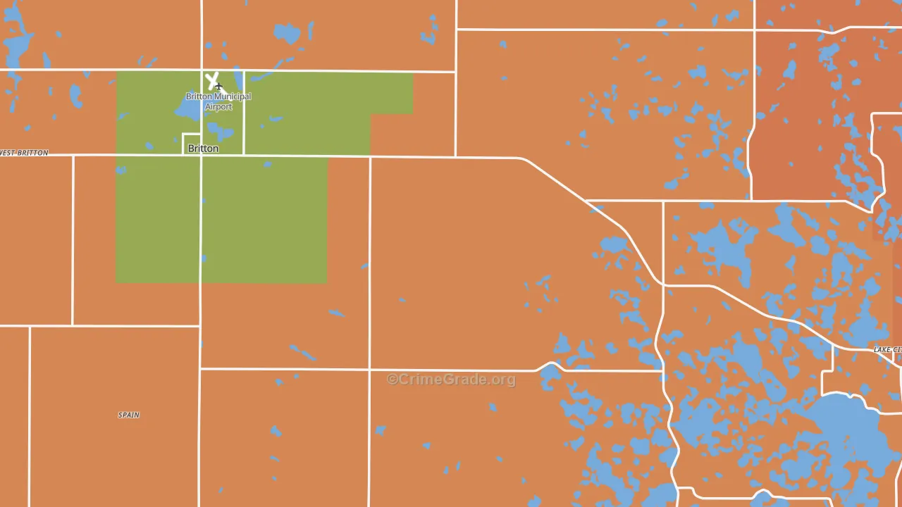 Marshall County, SD Map of Murder Rates