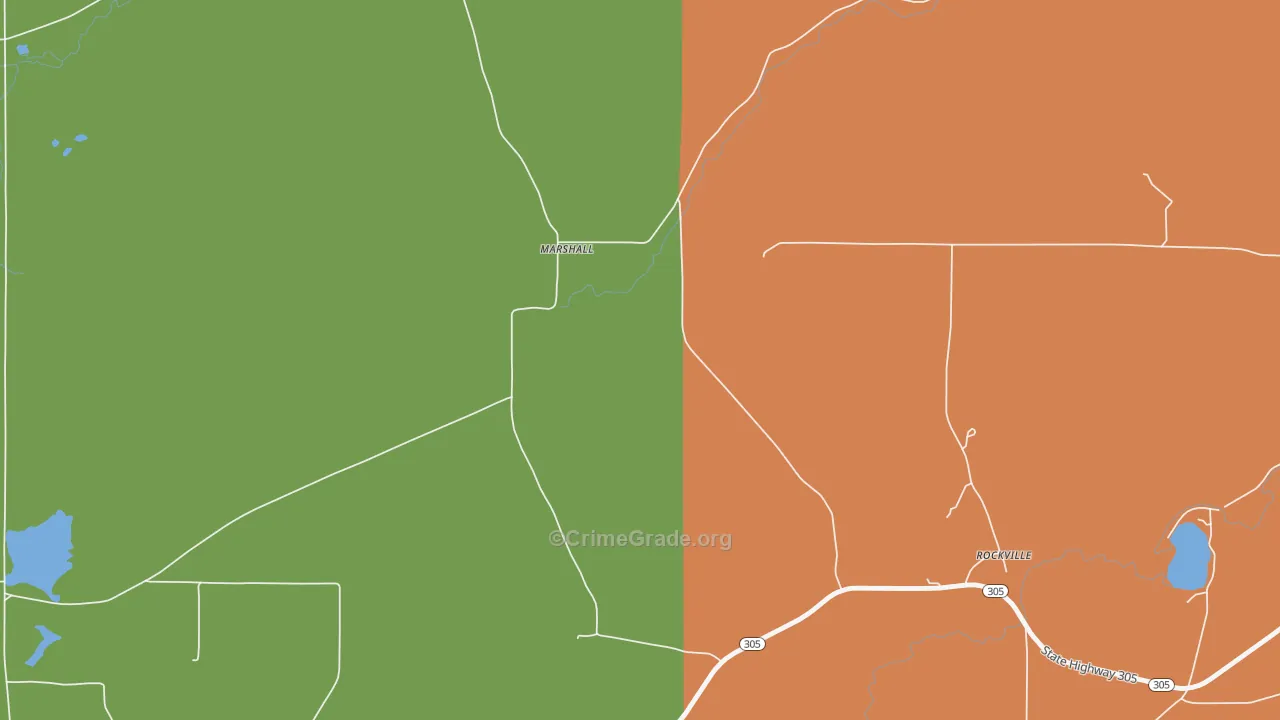 Marshall, NY Map of Murder Rates