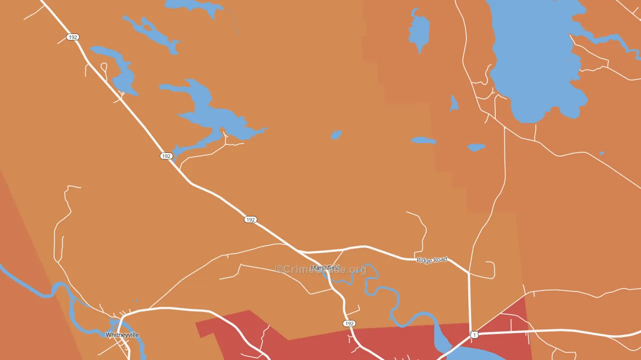Marshfield, ME Map of Murder Rates