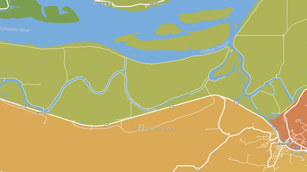 Marshland, OR Map of Murder Rates