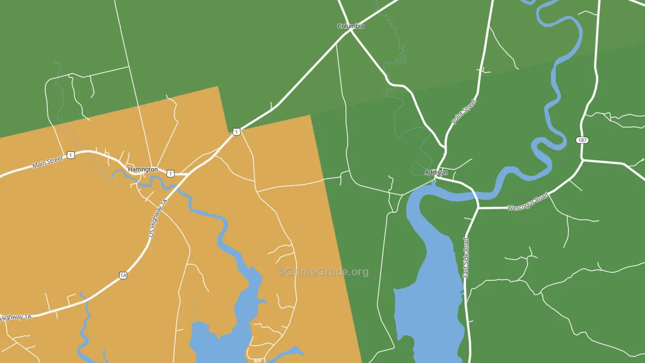 Marshville, ME Map of Murder Rates