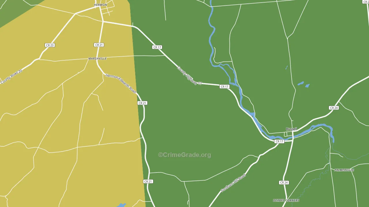 Marshville, NY Map of Murder Rates