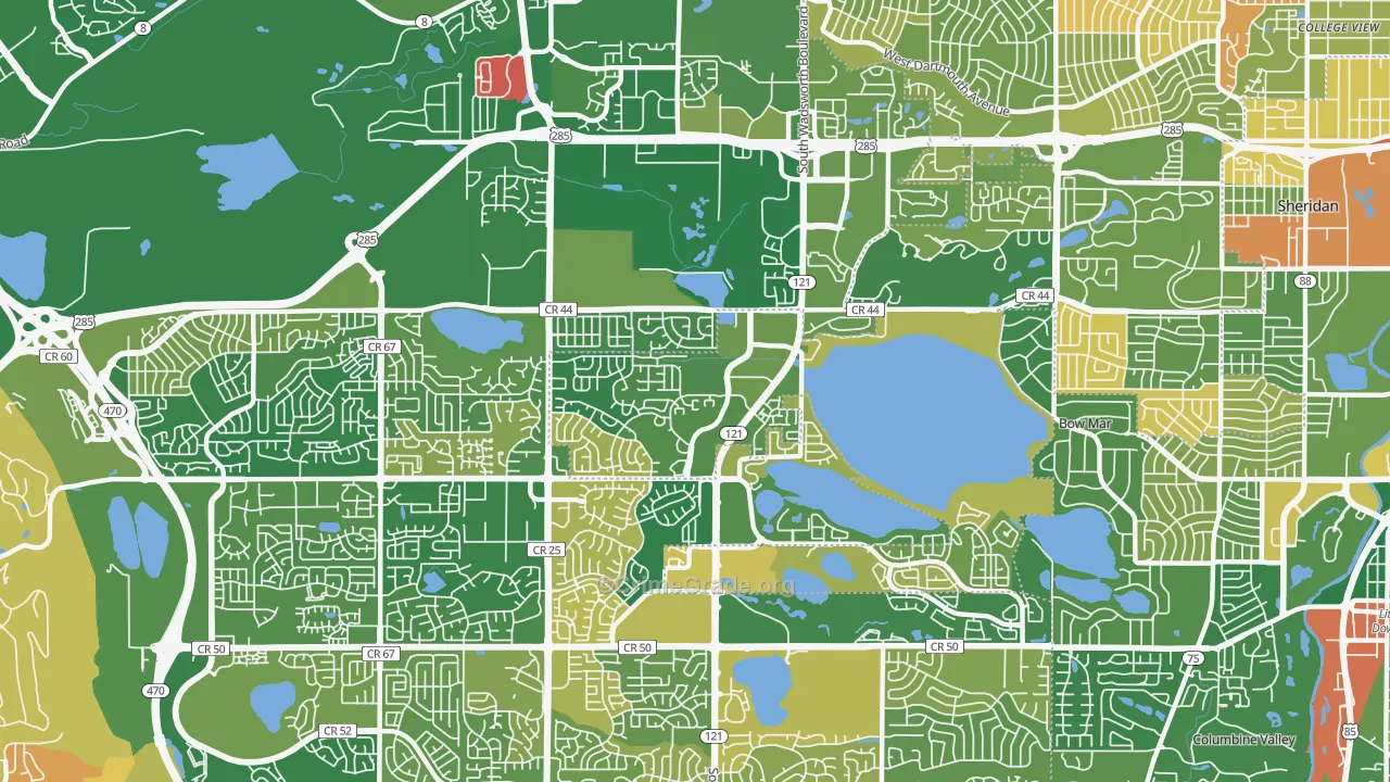 Marston, Littleton, CO Map of Murder Rates