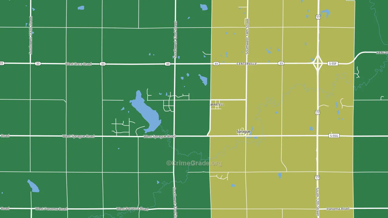 Martell, NE Map of Murder Rates