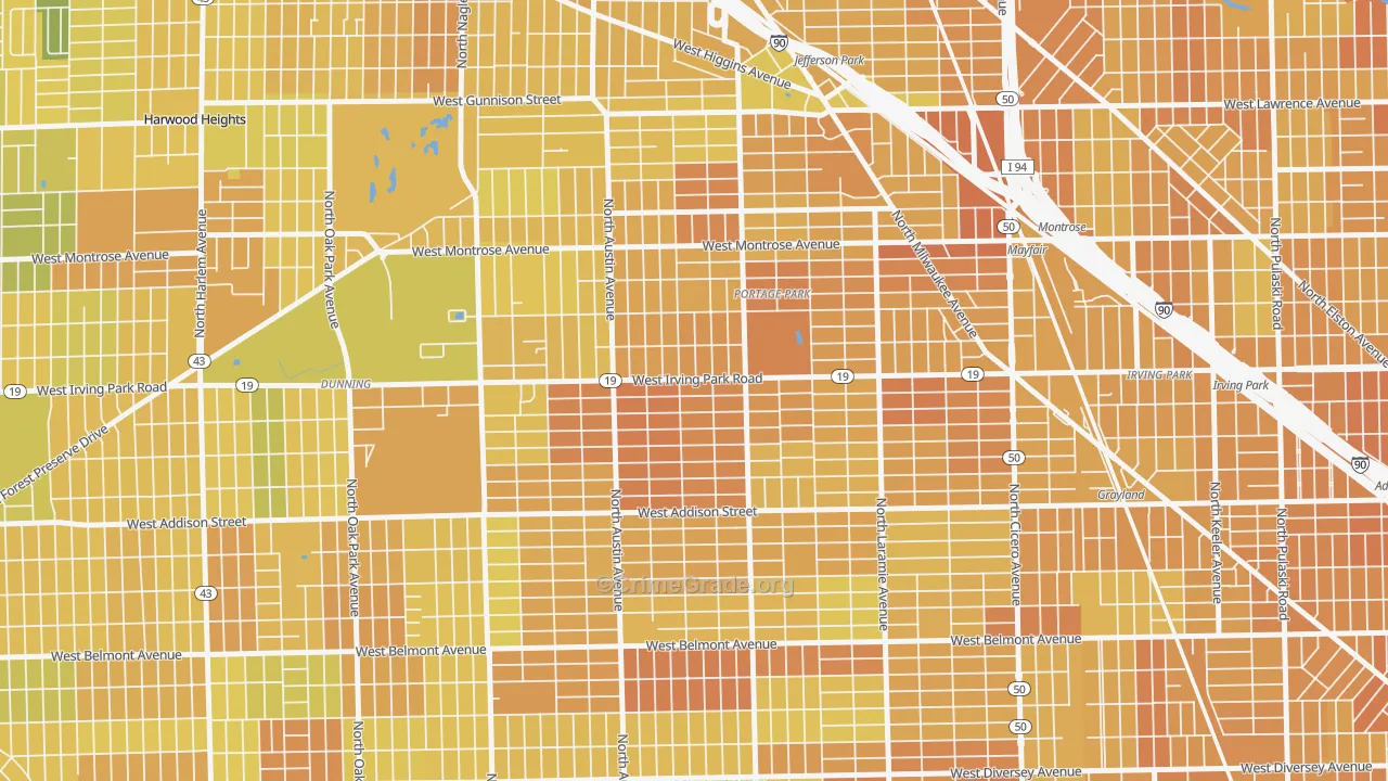 Martin Luther, Chicago, IL Map of Murder Rates