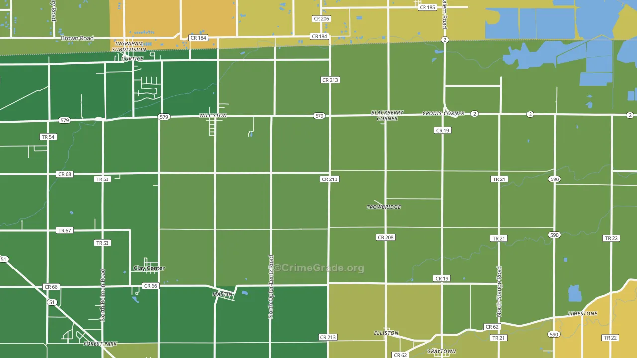 Martin, OH Map of Murder Rates