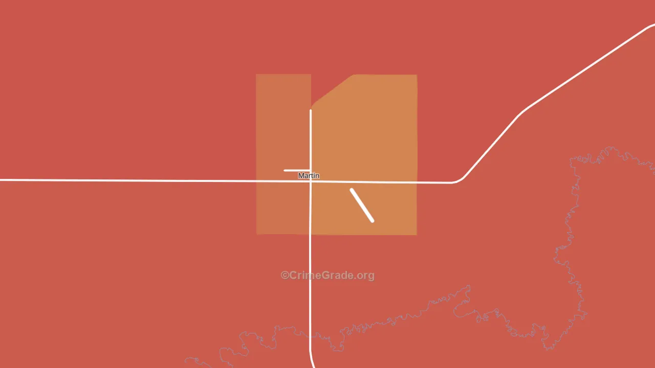 Martin, SD Map of Murder Rates