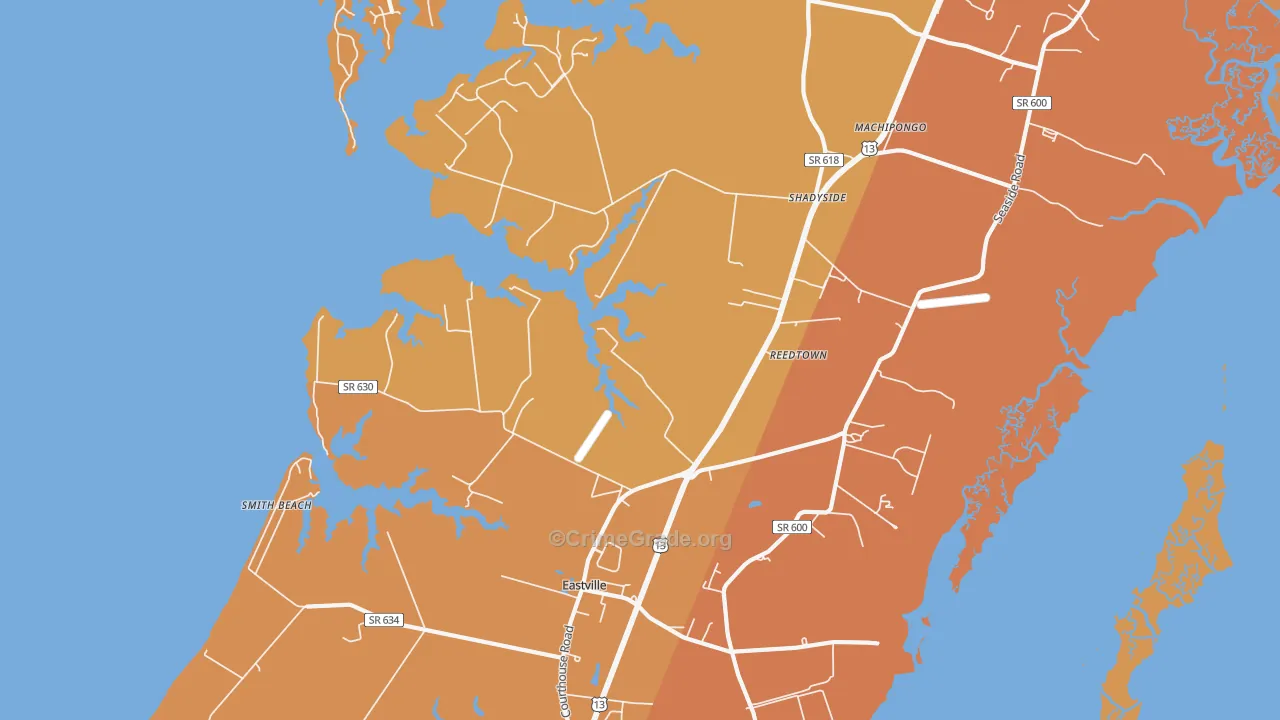 Martins Siding, VA Map of Murder Rates