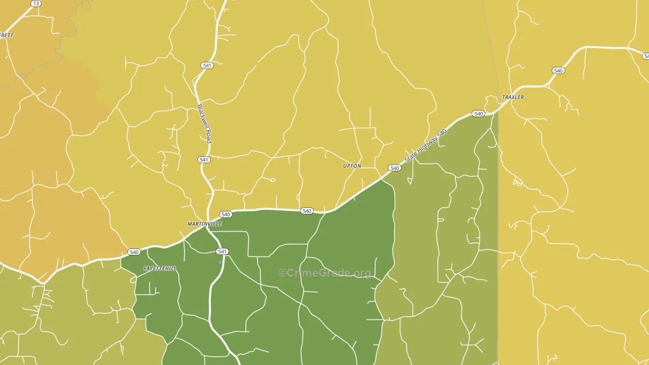 Martinville, MS Map of Murder Rates