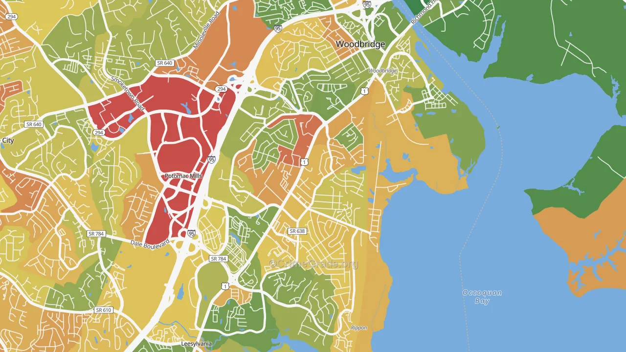 Marumsco, VA Map of Murder Rates