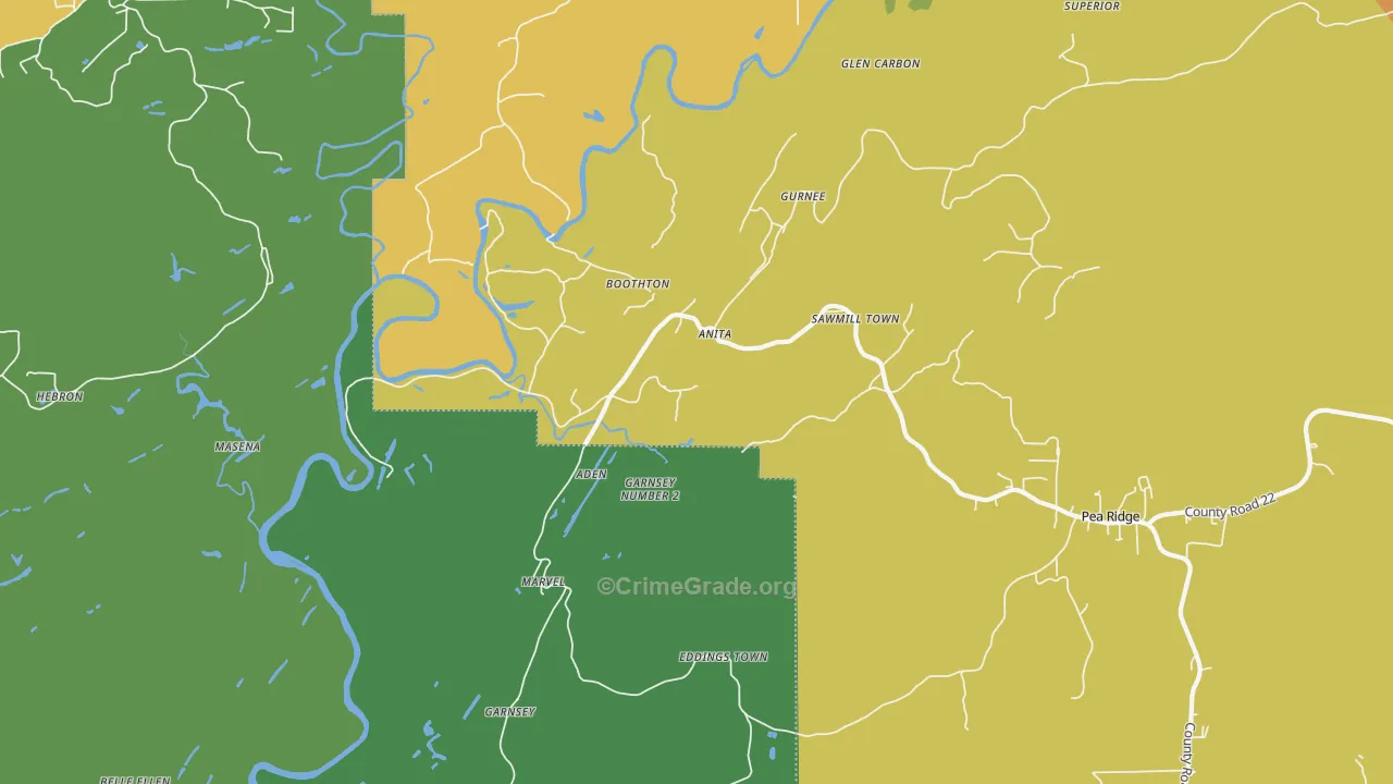 Marvel, AL Map of Murder Rates