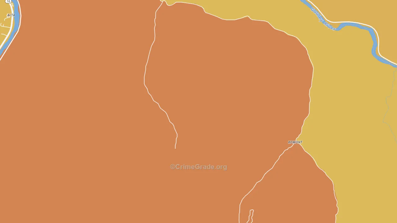 Marvel, WV Map of Murder Rates