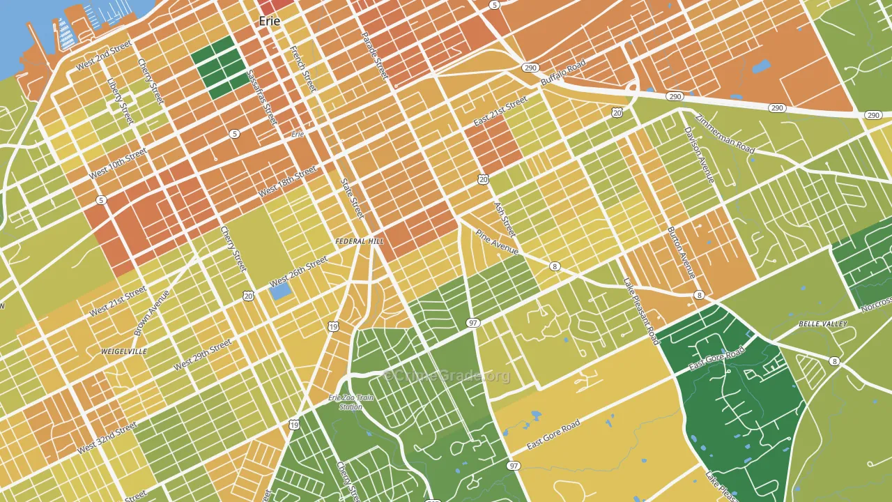 Marvintown, Erie, PA Map of Murder Rates