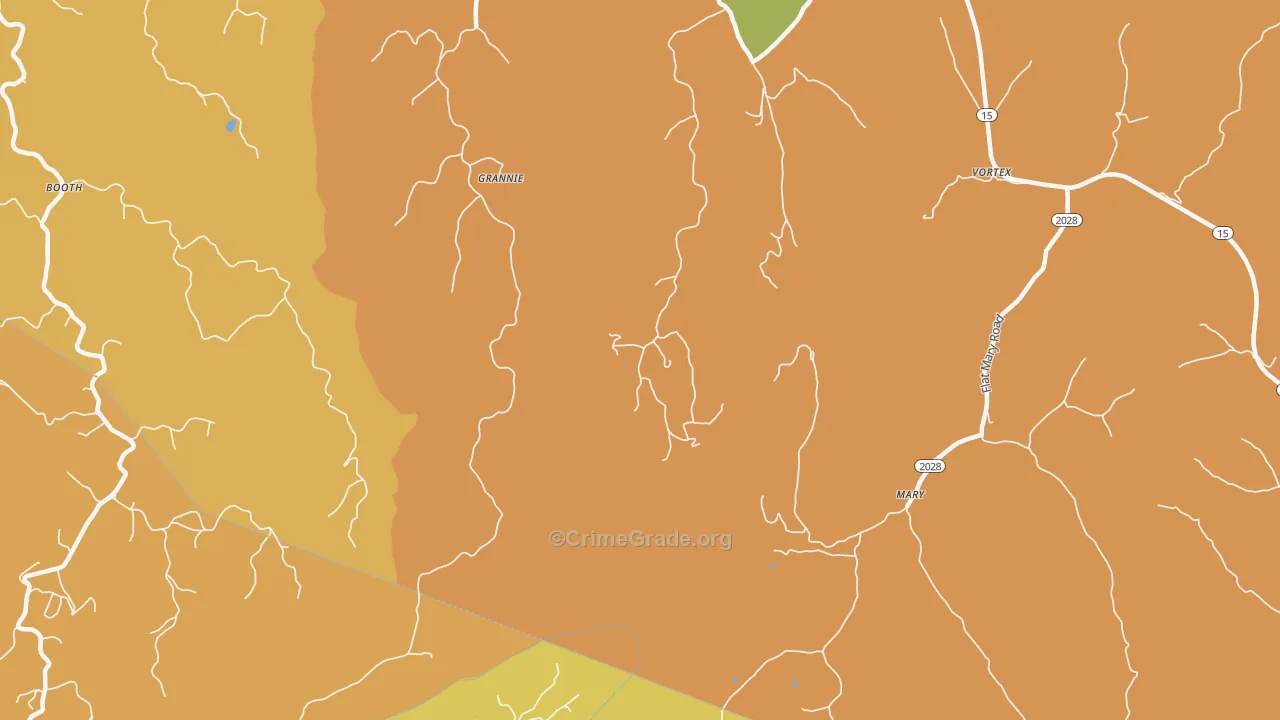 Mary, KY Map of Murder Rates