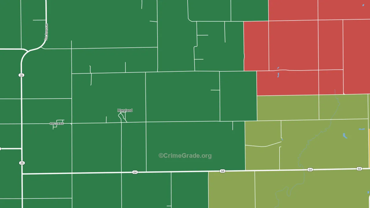 Maryland, IL Map of Murder Rates