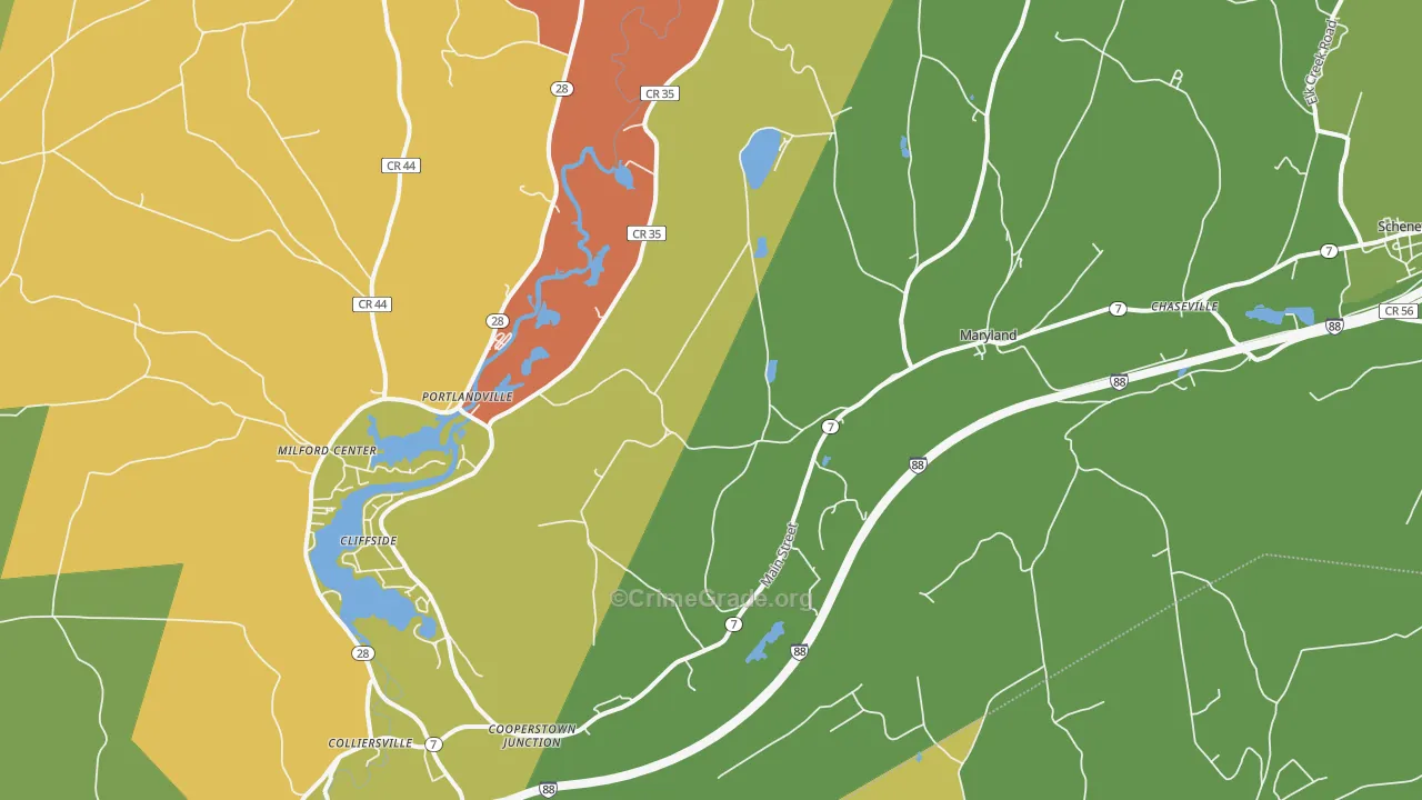 Maryland, NY Map of Murder Rates