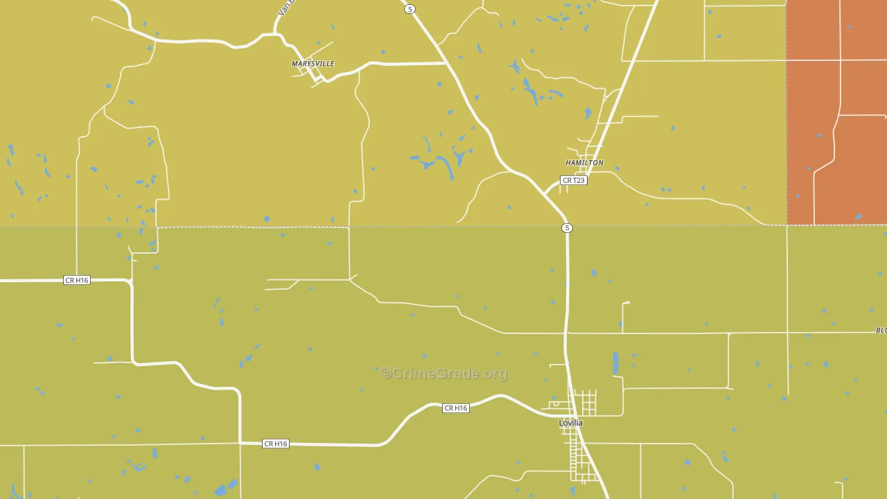 Marysville, IA Map of Murder Rates