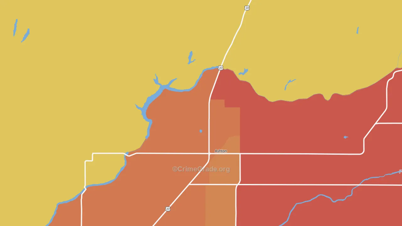 Marysville, ID Map of Murder Rates