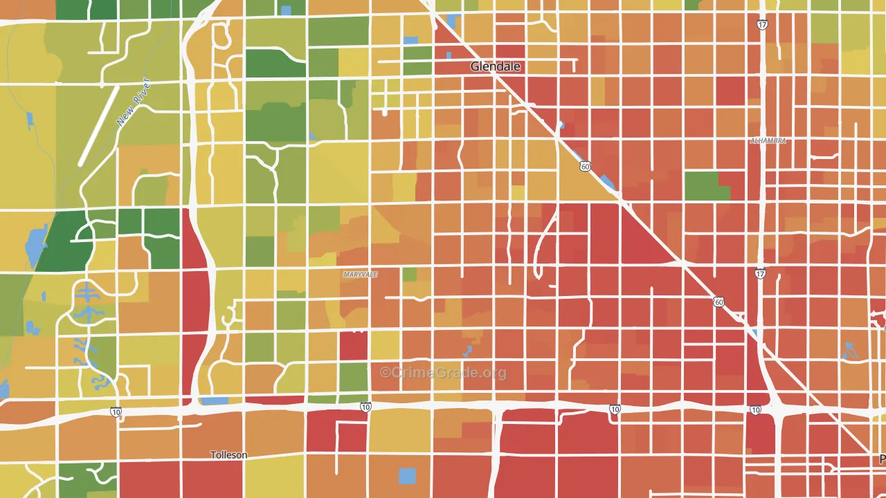 Maryvale, Phoenix, AZ Map of Murder Rates