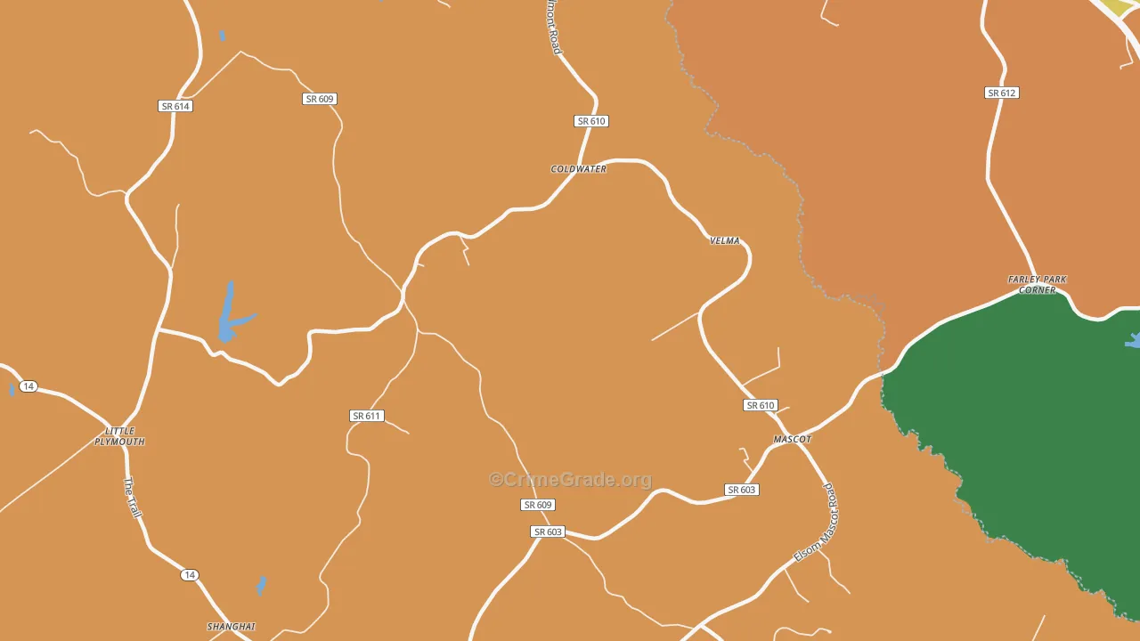 Mascot, VA Map of Murder Rates