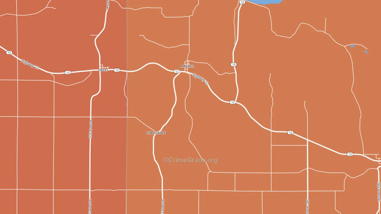 Maskell, NE Map of Murder Rates