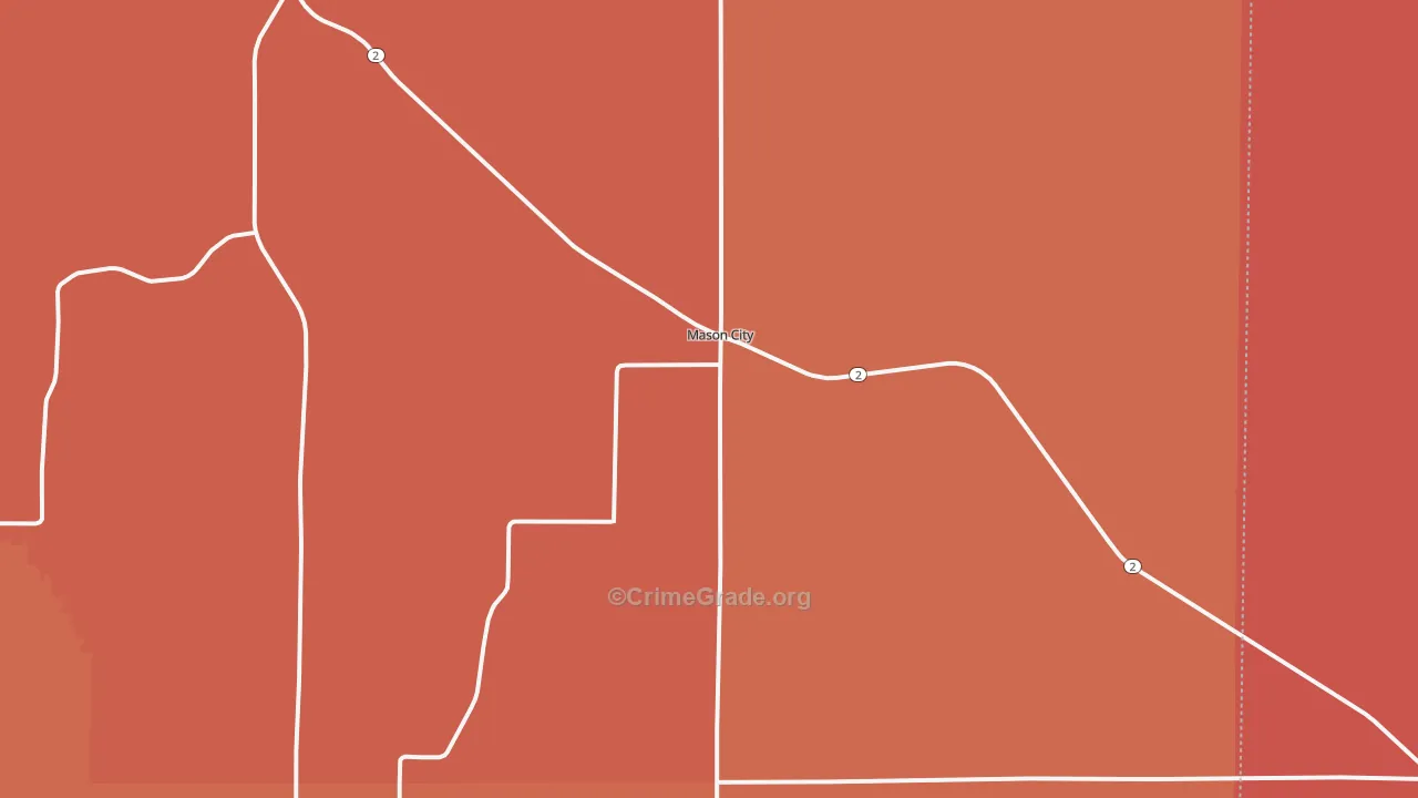 Mason City, NE Map of Murder Rates