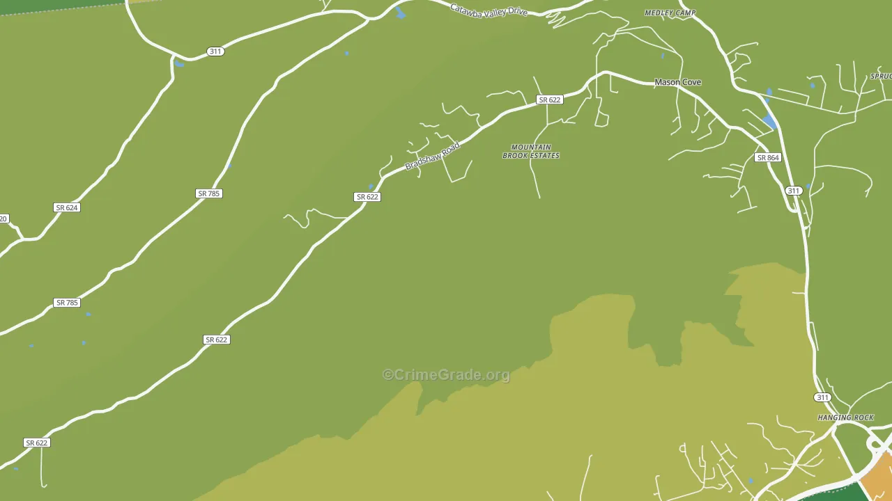 Mason Cove, VA Map of Murder Rates