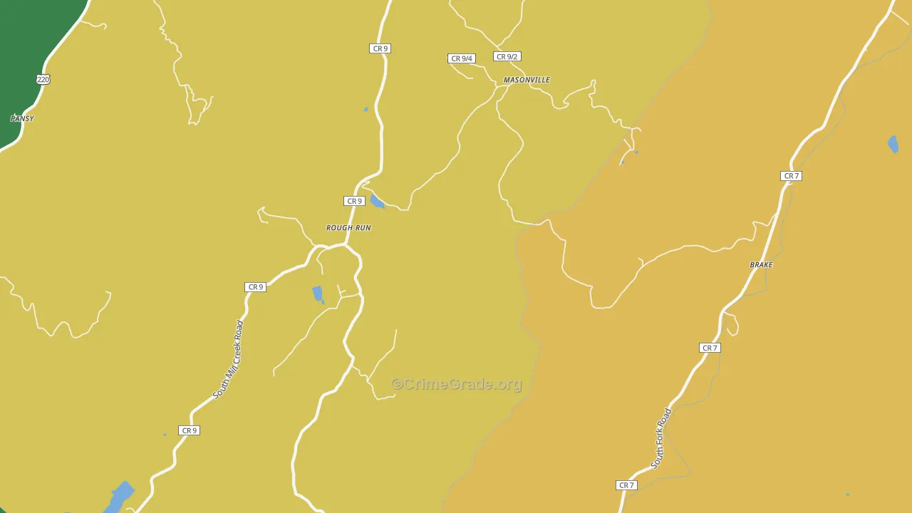 Masonville, WV Map of Murder Rates