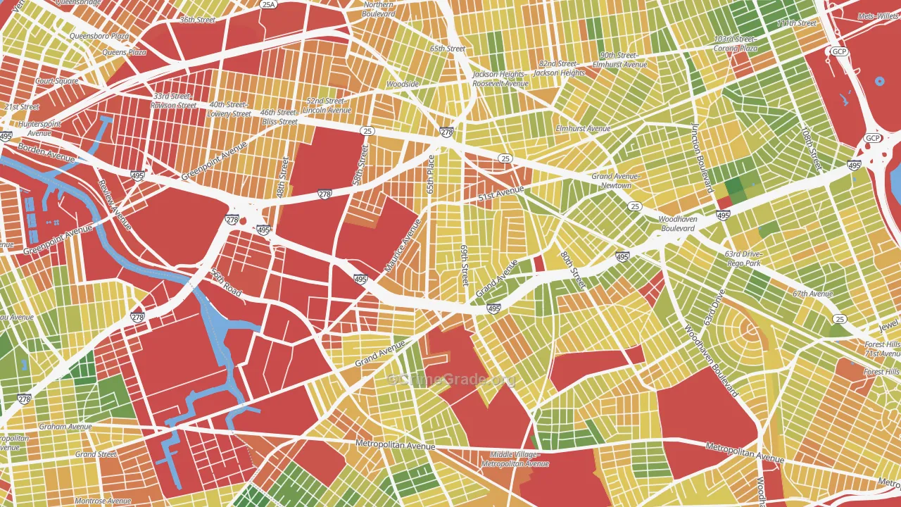 Maspeth, Queens, NY Map of Murder Rates