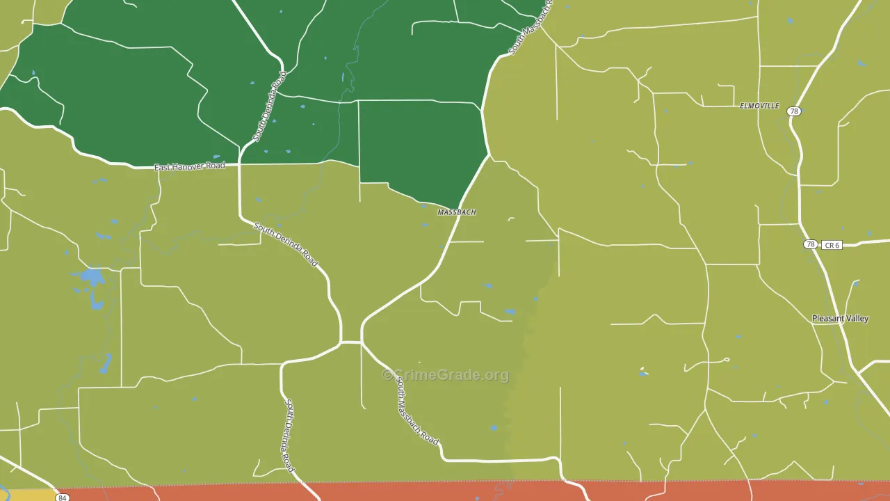 Massbach, IL Map of Murder Rates