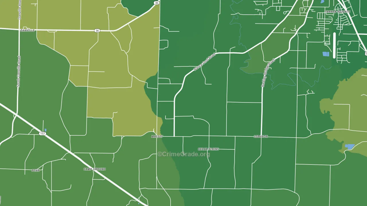 Massey, AL Map of Murder Rates