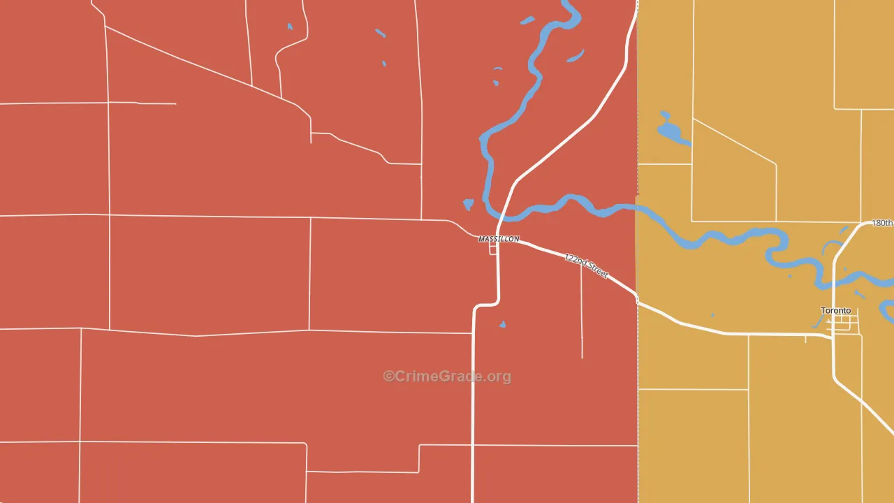 Massillon, IA Map of Murder Rates