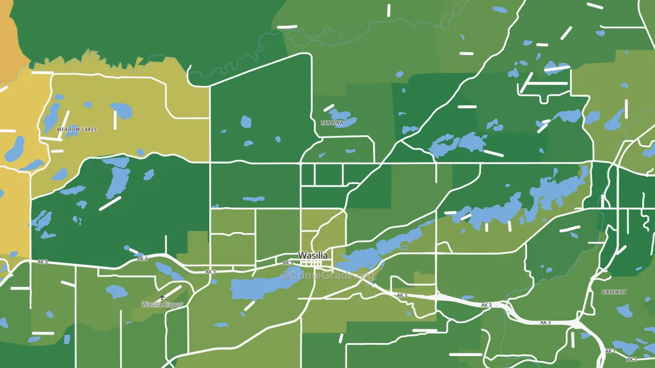 Matanuska-Susitna Borough, AK Map of Murder Rates