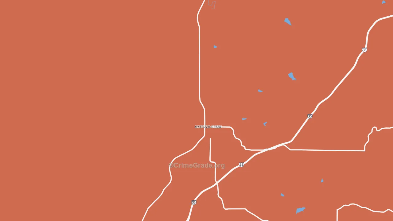 Matfield Green, KS Map of Murder Rates