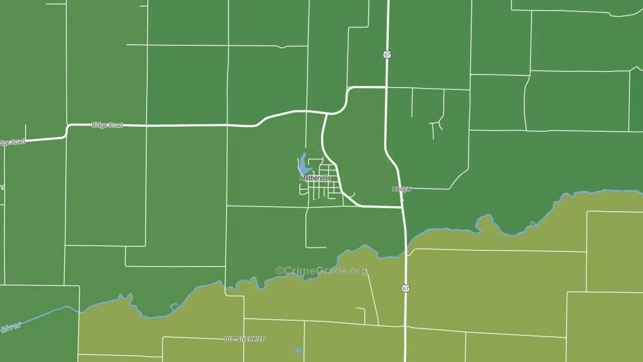 Matherville, IL Map of Murder Rates