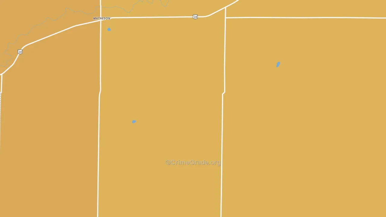 Matheson, CO Map of Murder Rates